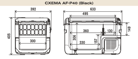 Компрессорный автохолодильник Meyvel AF-P40 (чёрный) 12/24V